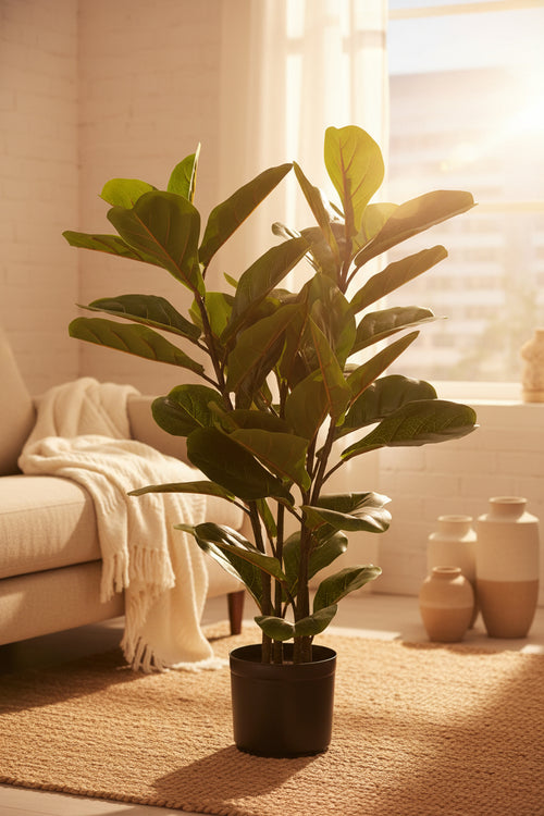 Artificial 35 In. Fiddle Leaf Indoor and Outdoor Plants
