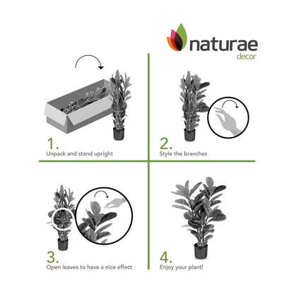 Artificial 35 In. Fiddle Leaf Indoor and Outdoor Plants