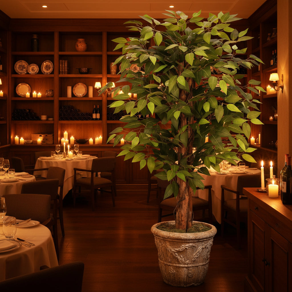 4FT Artificial Ficus Tree – Realistic Faux Ficus Tree & Large Fake Ficus Tree, Silk Artificial Plant for Home Office, Lifelike Fake Plant & Faux Plant for Indoor Outdoor Porch Garden Decor (120Cm)