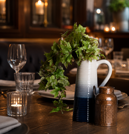 Fake Hanging Ivy Stem for Restaurant Shelves — 25 Inch Realistic Greenery