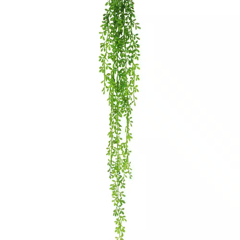 40 In. Donkey Tail String of Pearls Artificial Succulent Hanging Stem Plant Greenery Pick Spray Branch (Set of 2)