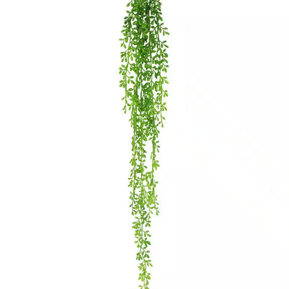 40 In. Donkey Tail String of Pearls Artificial Succulent Hanging Stem Plant Greenery Pick Spray Branch (Set of 2)