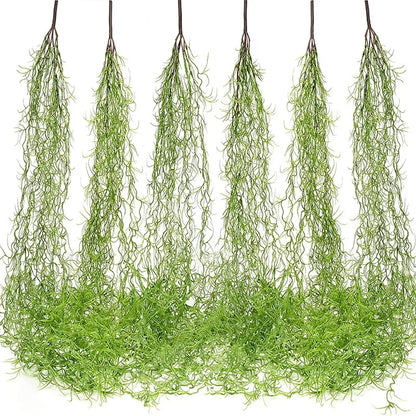 Artificial Vine Moss Green Hanging Plant Beauty Mustard Strips Wall Hanging Background Wall Living Room Decoration