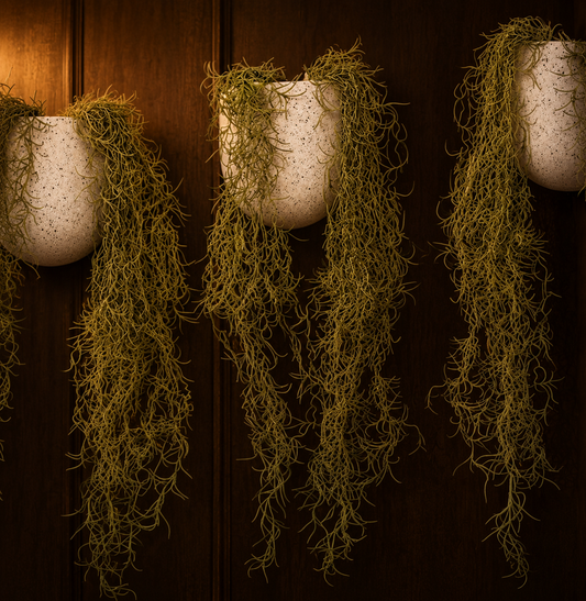 Fake Moss Wall Panel for Restaurant Feature Wall — Hanging Greenery StripsFake Moss Wall