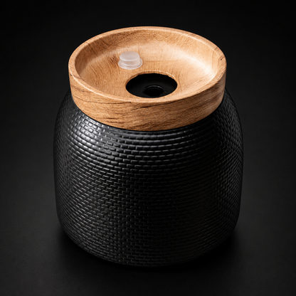 Fakinature Large Matte Black Floor Planter — 16 Inch Restaurant Corner Pot