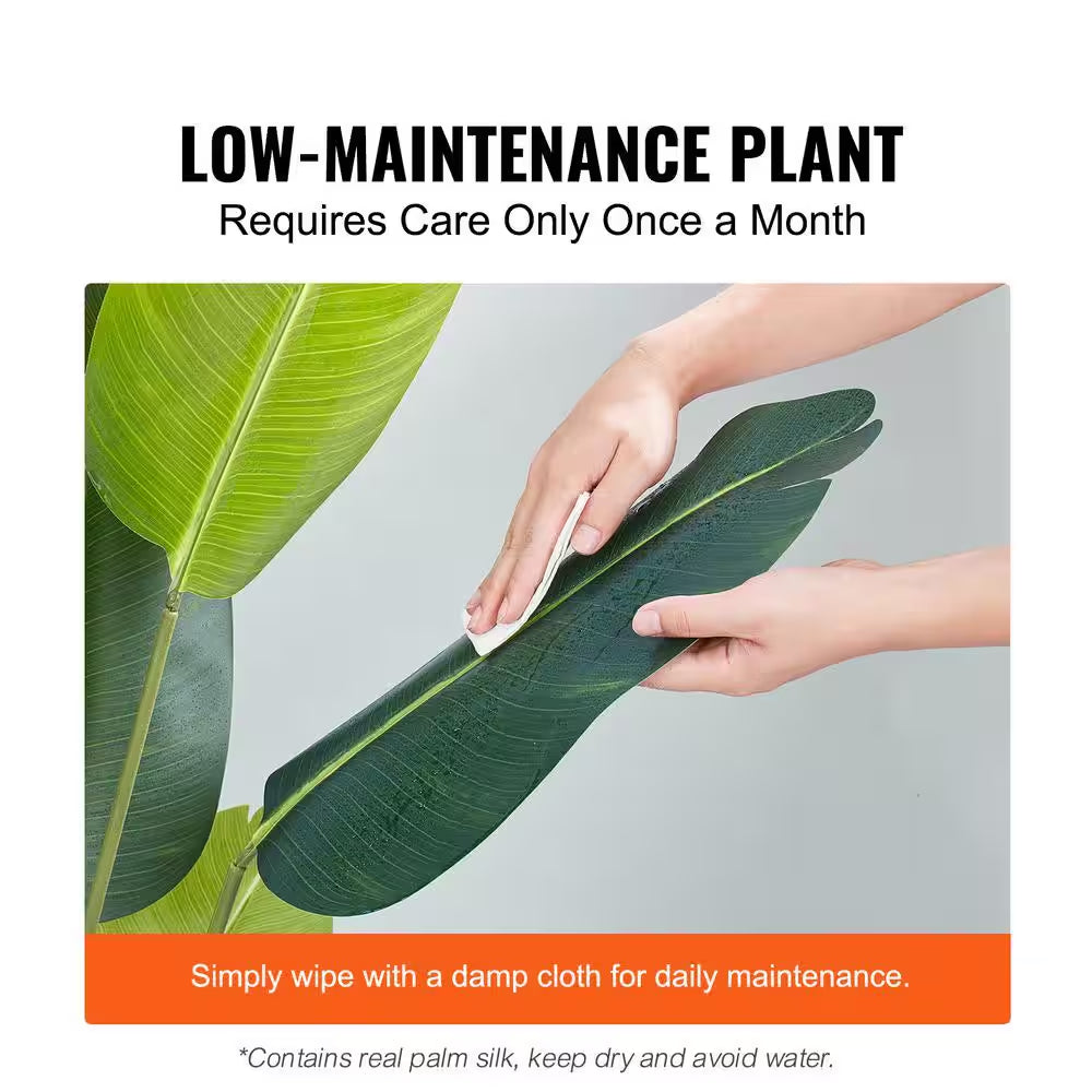 5 Ft. Artificial Birds of Paradise Tree Other Faux Plant Low-Maintenance Plant Lifelike Green Fake Tree