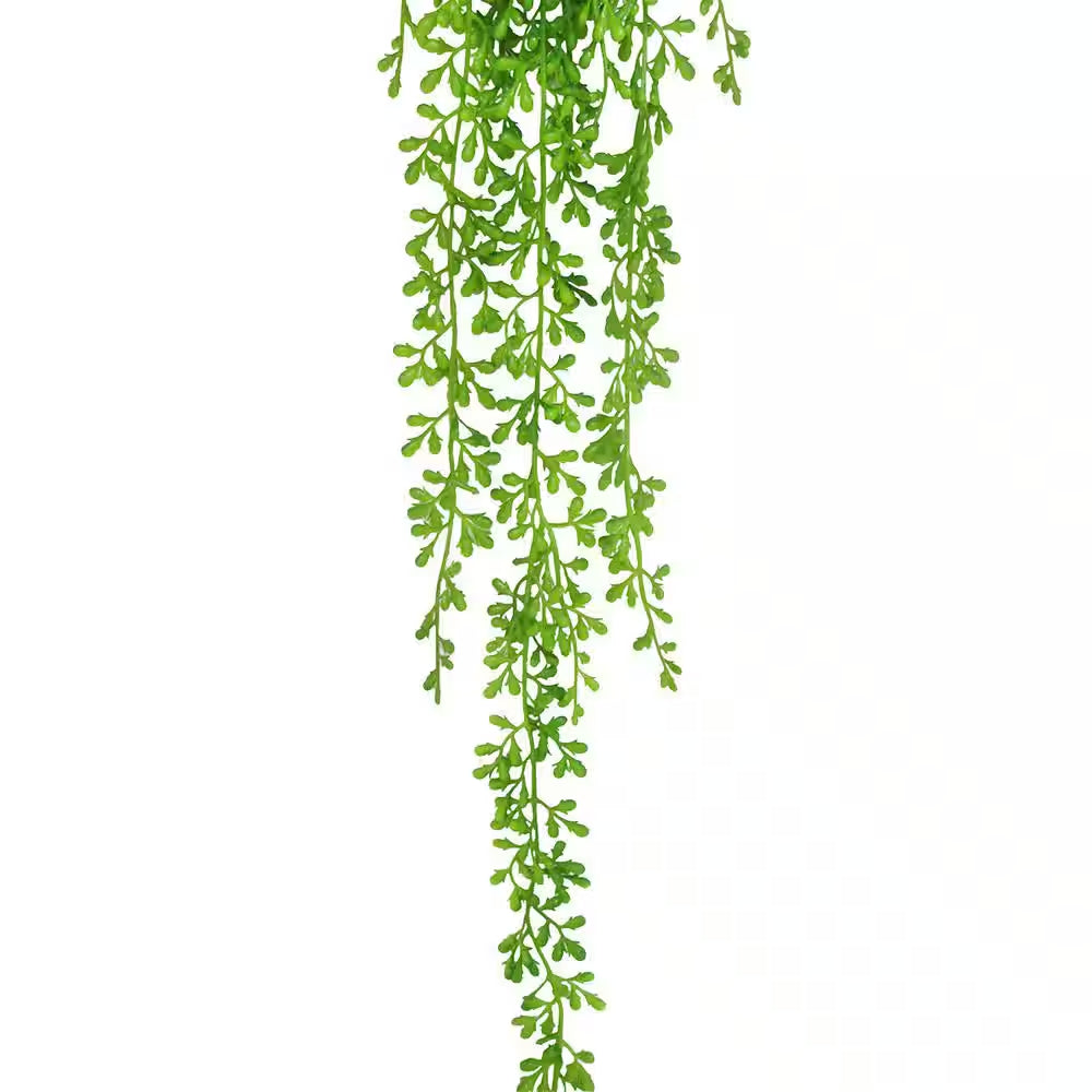 40 In. Donkey Tail String of Pearls Artificial Succulent Hanging Stem Plant Greenery Pick Spray Branch (Set of 2)