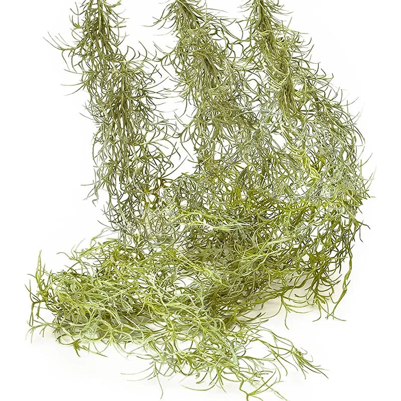 Artificial Vine Moss Green Hanging Plant Beauty Mustard Strips Wall Hanging Background Wall Living Room Decoration