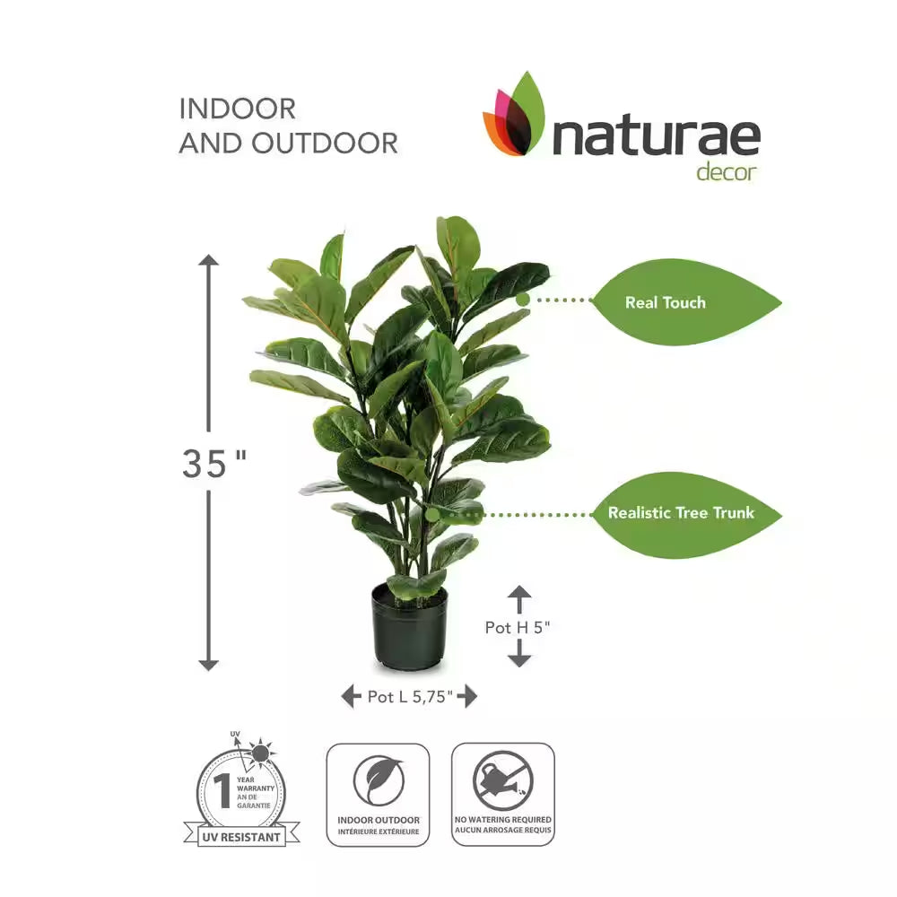 Artificial 35 In. Fiddle Leaf Indoor and Outdoor Plants