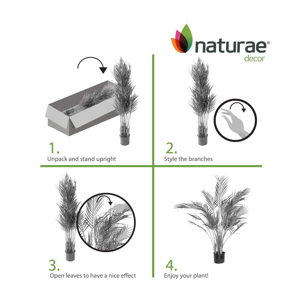 Artificial 35 In. Areca Palm Indoor and Outdoor Plants